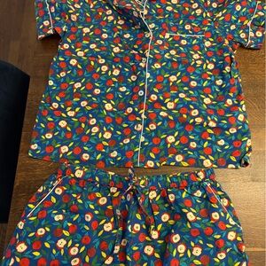 Colorful Fruit Print Pajama Set